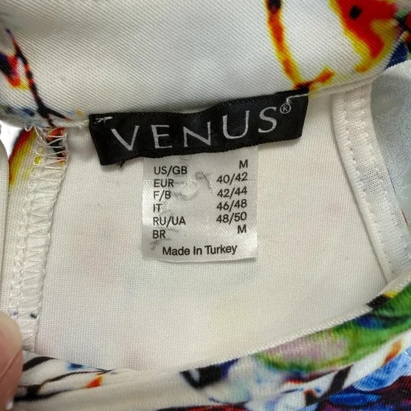 VENUS Wonens Floral Halter‎ Sheath Dress Medium Garden Party Chic Resortwear - Picture 3 of 16